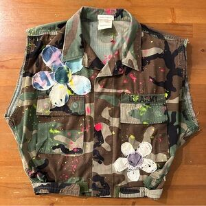Free People x Tricia Fix Camo Flower Vest